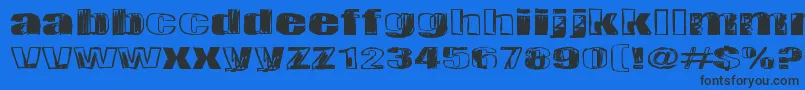 Tulihuuma Font – Black Fonts on Blue Background