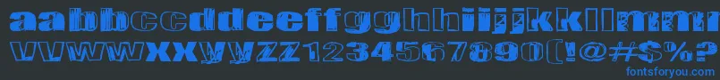 Tulihuuma Font – Blue Fonts on Black Background