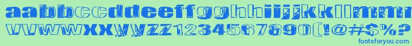 Tulihuuma Font – Blue Fonts on Green Background