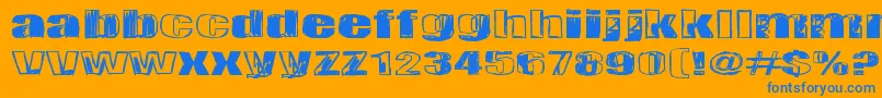 Tulihuuma Font – Blue Fonts on Orange Background