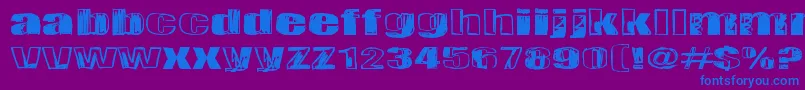 Tulihuuma Font – Blue Fonts on Purple Background