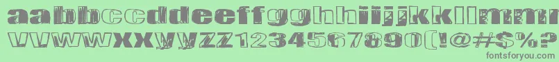 Tulihuuma Font – Gray Fonts on Green Background