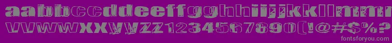 フォントTulihuuma – 紫の背景に灰色の文字