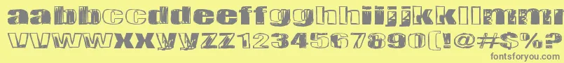 Tulihuuma Font – Gray Fonts on Yellow Background