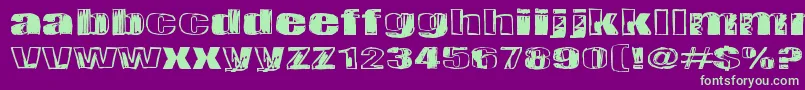 Tulihuuma Font – Green Fonts on Purple Background