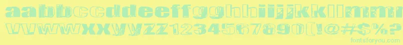 Tulihuuma Font – Green Fonts on Yellow Background