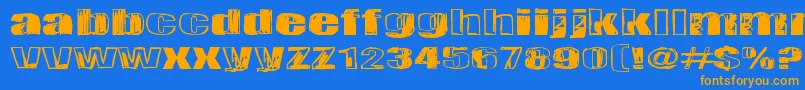 Tulihuuma Font – Orange Fonts on Blue Background