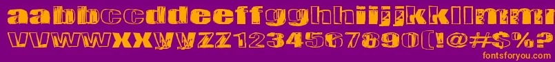 Tulihuuma Font – Orange Fonts on Purple Background