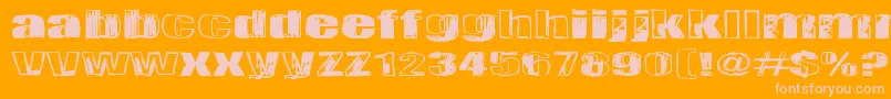 Tulihuuma Font – Pink Fonts on Orange Background