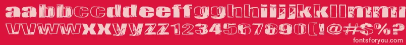 Tulihuuma Font – Pink Fonts on Red Background