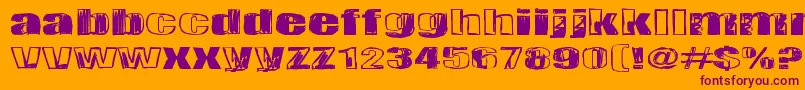 Tulihuuma Font – Purple Fonts on Orange Background