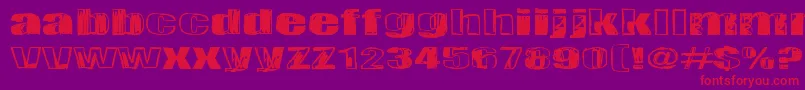 Tulihuuma Font – Red Fonts on Purple Background