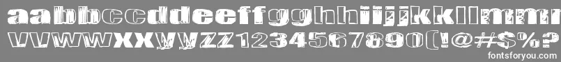 Tulihuuma Font – White Fonts on Gray Background