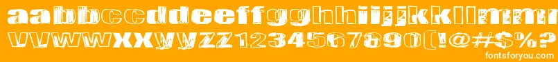 Tulihuuma Font – White Fonts on Orange Background