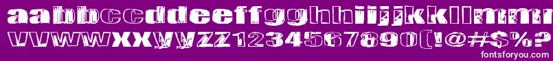 Tulihuuma Font – White Fonts on Purple Background