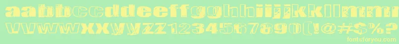 Tulihuuma Font – Yellow Fonts on Green Background