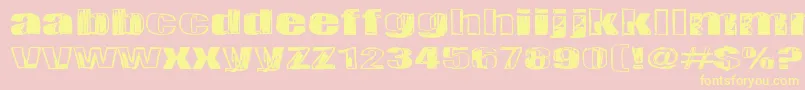 Tulihuuma Font – Yellow Fonts on Pink Background