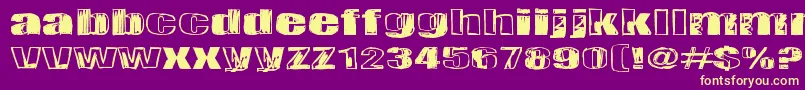 Tulihuuma Font – Yellow Fonts on Purple Background