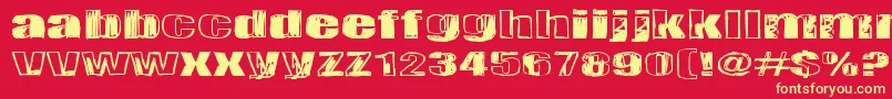 Tulihuuma Font – Yellow Fonts on Red Background