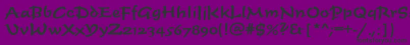 TiogascriptMediumRegular Font – Black Fonts on Purple Background