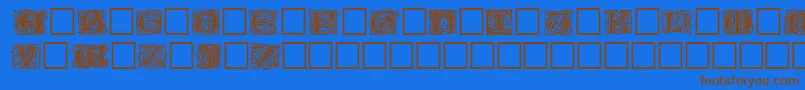 Jeffnichols Font – Brown Fonts on Blue Background