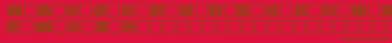 Jeffnichols Font – Brown Fonts on Red Background