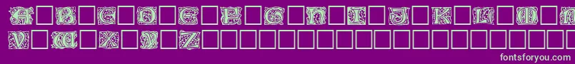 フォントJeffnichols – 紫の背景に緑のフォント