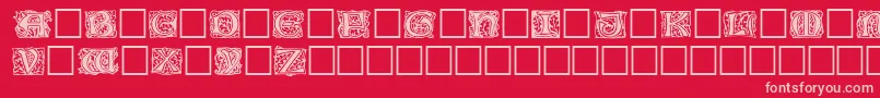 Jeffnichols Font – Pink Fonts on Red Background