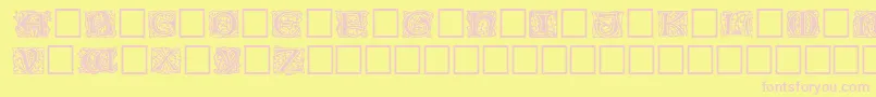 Jeffnichols-fontti – vaaleanpunaiset fontit keltaisella taustalla