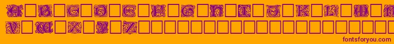Jeffnichols Font – Purple Fonts on Orange Background