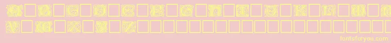 Jeffnichols-fontti – keltaiset fontit vaaleanpunaisella taustalla