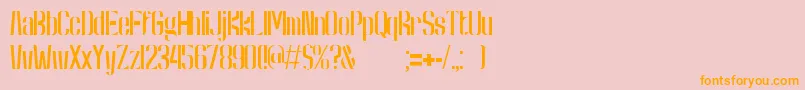 KongRegular Font – Orange Fonts on Pink Background