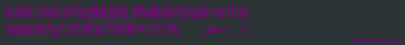 Czcionka KongRegular – fioletowe czcionki na czarnym tle