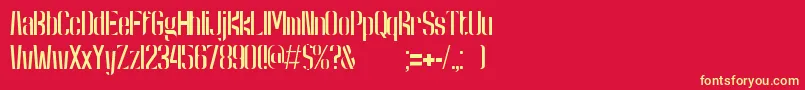 KongRegular Font – Yellow Fonts on Red Background