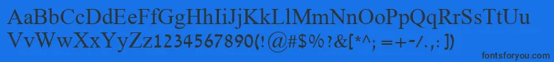 David Font – Black Fonts on Blue Background