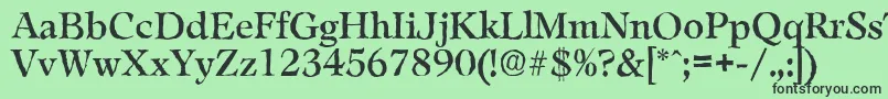 LeamingtonantiqueRegular Font – Black Fonts on Green Background