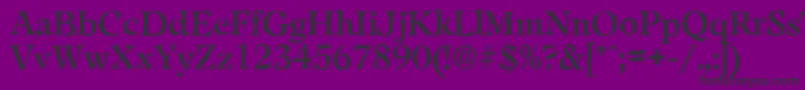 Шрифт LeamingtonantiqueRegular – чёрные шрифты на фиолетовом фоне