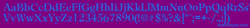 LeamingtonantiqueRegular Font – Blue Fonts on Purple Background