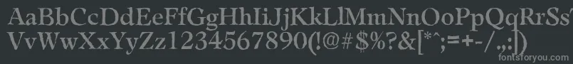 Шрифт LeamingtonantiqueRegular – серые шрифты на чёрном фоне