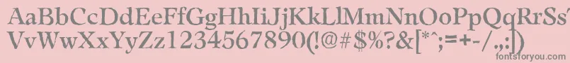 LeamingtonantiqueRegular Font – Gray Fonts on Pink Background