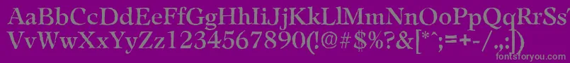 LeamingtonantiqueRegular Font – Gray Fonts on Purple Background