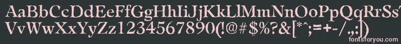 LeamingtonantiqueRegular Font – Pink Fonts on Black Background
