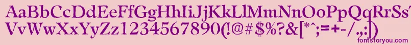 LeamingtonantiqueRegular Font – Purple Fonts on Pink Background