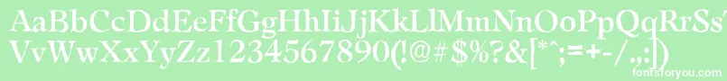 LeamingtonantiqueRegular Font – White Fonts on Green Background