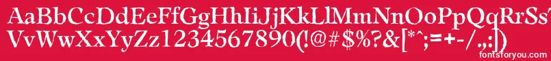 LeamingtonantiqueRegular Font – White Fonts on Red Background