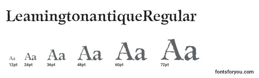 LeamingtonantiqueRegular-fontin koot