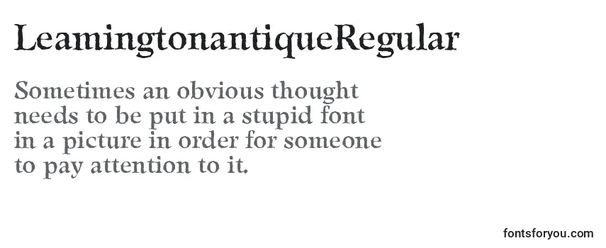 Review of the LeamingtonantiqueRegular Font