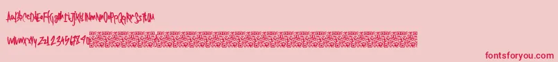Twentysingles Font – Red Fonts on Pink Background