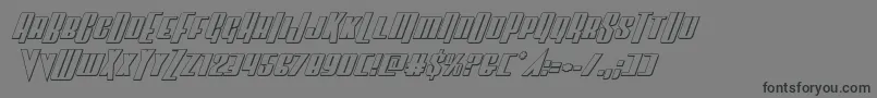 Vindicator3Dital Font – Black Fonts on Gray Background