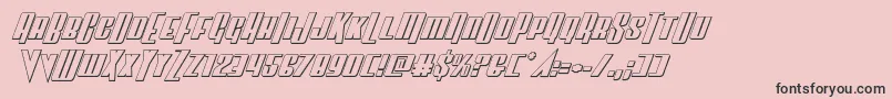 Vindicator3Dital Font – Black Fonts on Pink Background